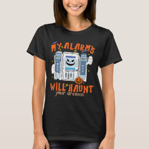 Camiseta Las alarmas asustarán sueños divertido enfermera d