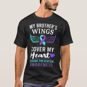 Camiseta Las alas de mi hermano cubren conciencia del suici