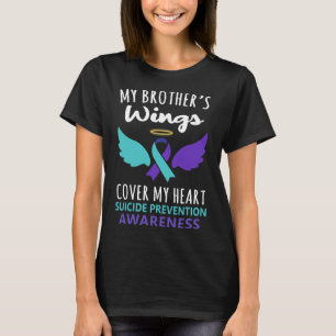 Camiseta Las alas de mi hermano cubren conciencia del suici