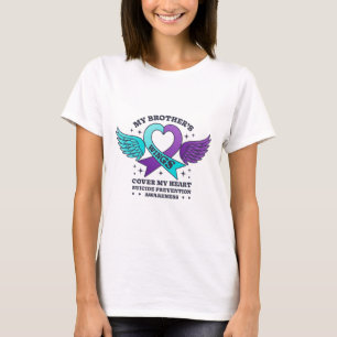 Camiseta Las alas de mi hermano cubren mi prevención del su