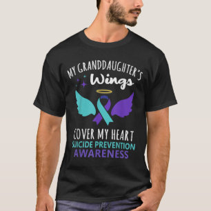 Camiseta Las Alas De Mi Nieta Cubren La Cinta De Conciencia