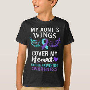 Camiseta Las alas de mi tía cubren la cinta de concientizac