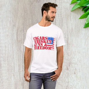 Camiseta Las Armas De Cígaros Whiskey Y La Libertad