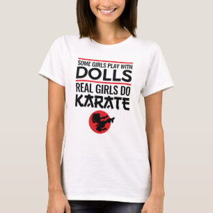 Camiseta Las artes marciales de las mujeres justas en karat