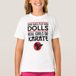 Camiseta Las artes marciales de las mujeres justas en karat