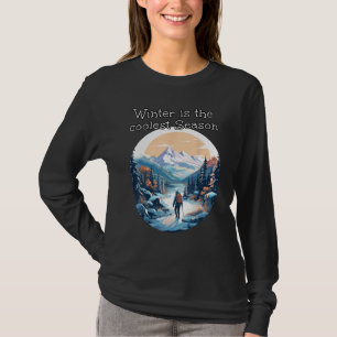 Camiseta Las aventuras más frías de invierno con montañas y