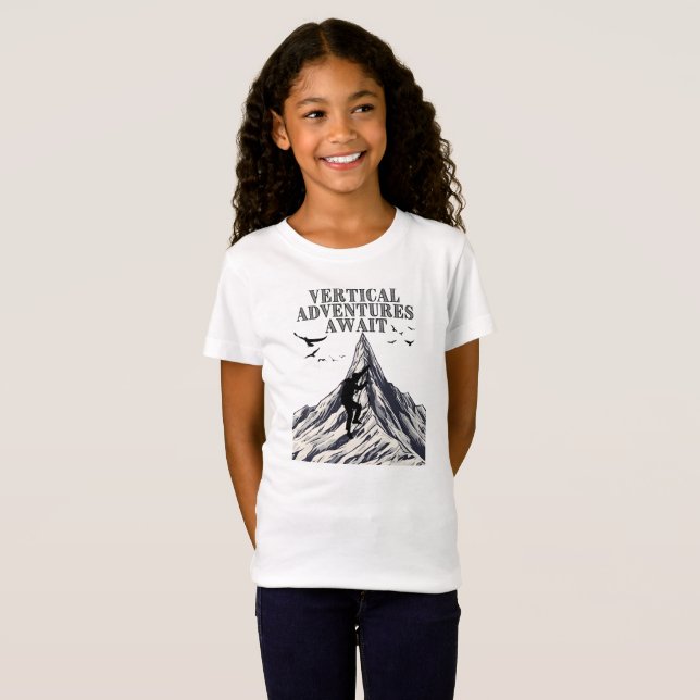 Camiseta Las aventuras verticales aguardan (Anverso completo)