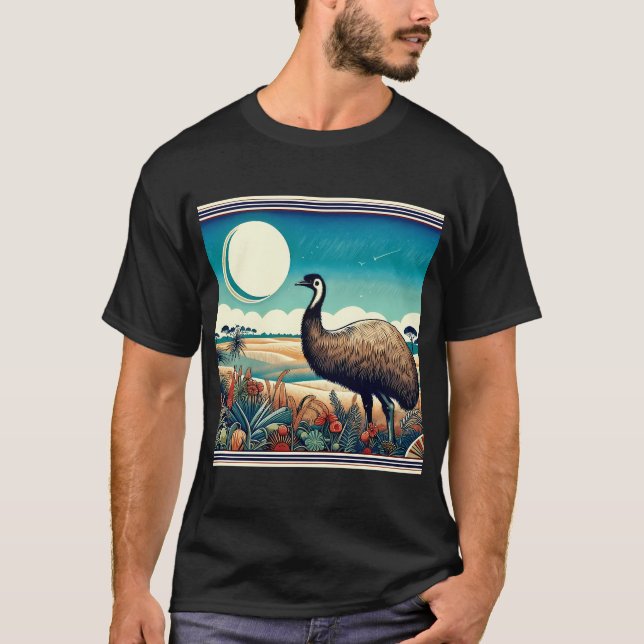 Camiseta Las aves de la excelencia: Emú#1 (Anverso)