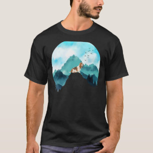 Camiseta Las aves del cielo azul de la pina de montaña vuel