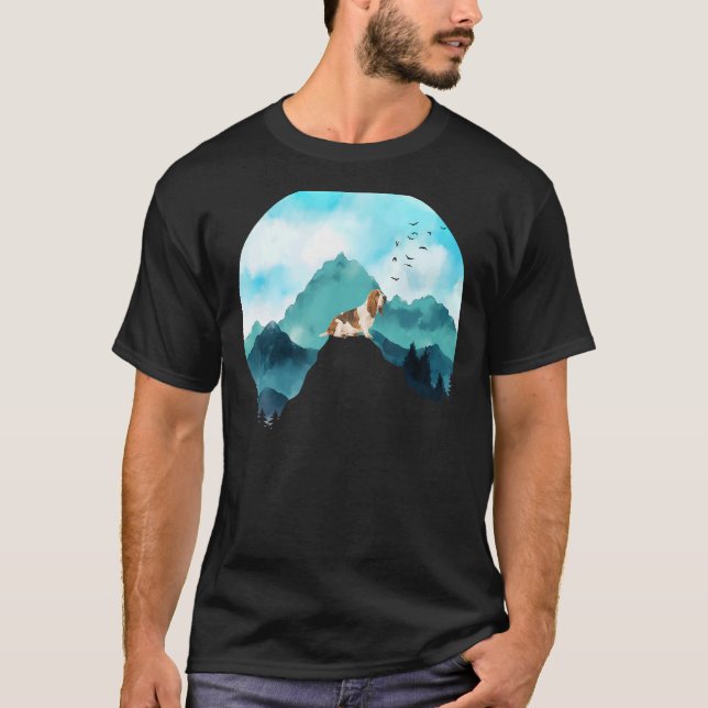 Camiseta Las aves del cielo azul de la pina de montaña vuel (Anverso)