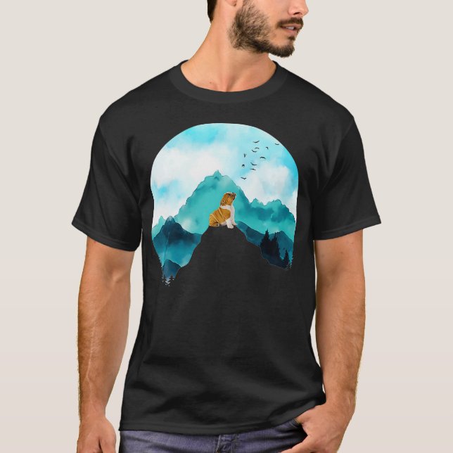 Camiseta Las aves del cielo azul de los pinos de montaña vu (Anverso)