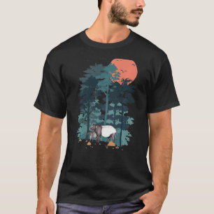 Camiseta Las Aves Del Cielo Del Árbol De Pino De La Montaña