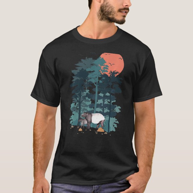 Camiseta Las Aves Del Cielo Del Árbol De Pino De La Montaña (Anverso)
