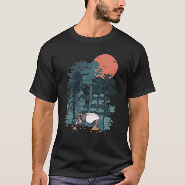 Camiseta Las Aves Del Cielo Del Árbol De Pino De La Montaña (Anverso)