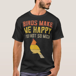 Camiseta Las Aves Retro Me Hacen Feliz Aves Ornitológicas G