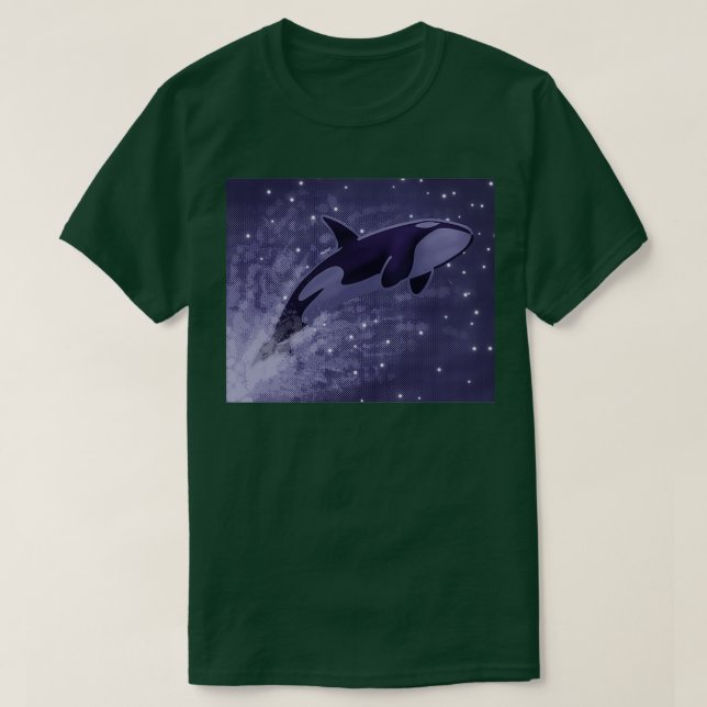 Camiseta las ballenas en el espacio son asesinas de bonitos (Diseño del anverso)