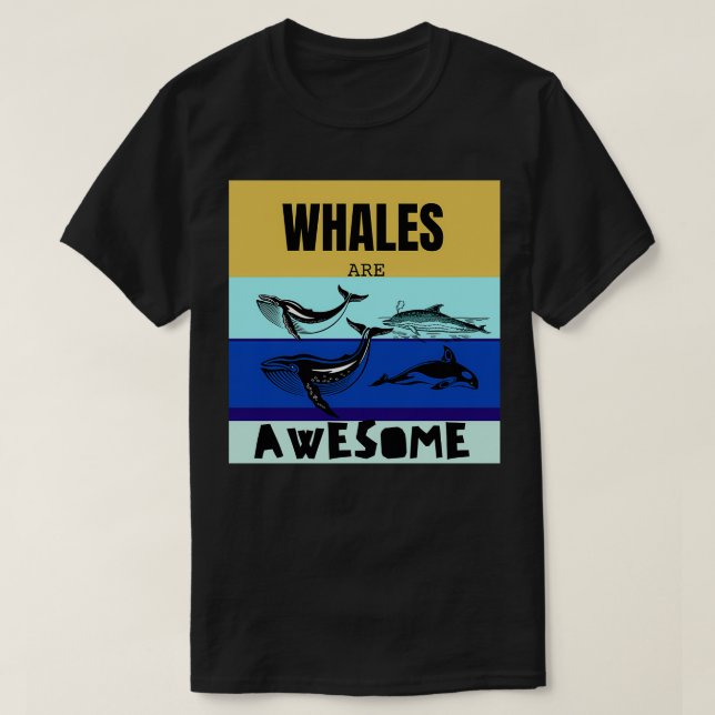 Camiseta Las ballenas son increíbles (Diseño del anverso)
