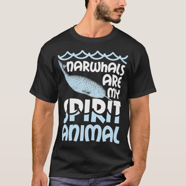 Camiseta Las ballenas son mi espíritu Animal Narwhal Narwha (Anverso)