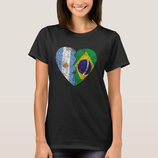 Camiseta Las banderas argentinas de Brasil despiertan a Arg (Anverso)