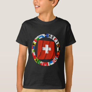 Camiseta Las banderas de los cantones de Suiza