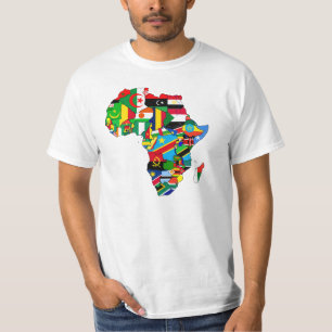 Camiseta Las banderas del mundo - señale el mapa por medio