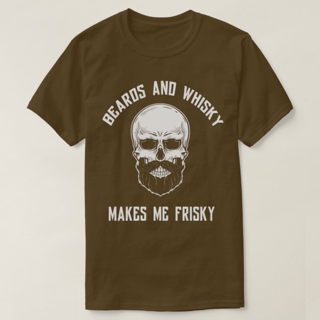 Camiseta Las barbas y el whisky me hacen friki 1 (Diseño del anverso)