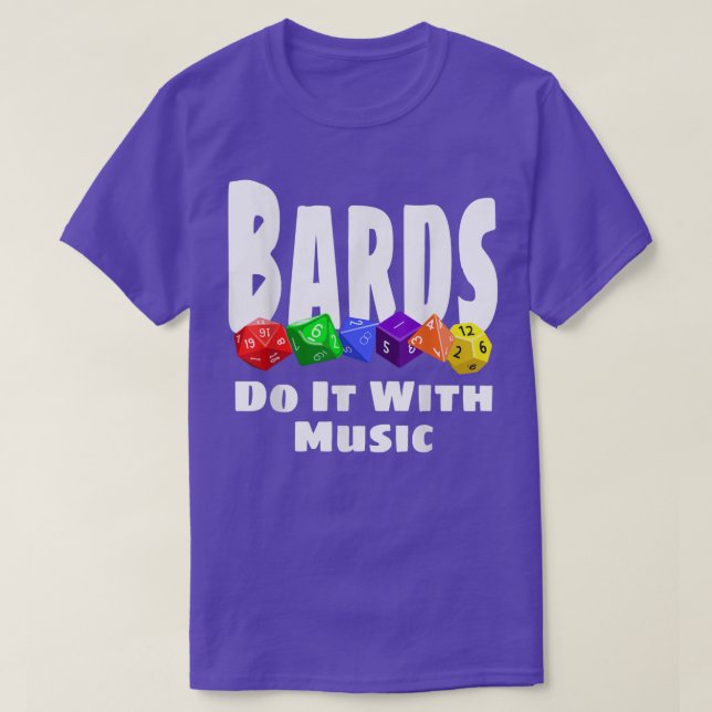 Camiseta Las Barras Lo Hacen Con La Música Graciosa RPG Dic (Diseño del anverso)