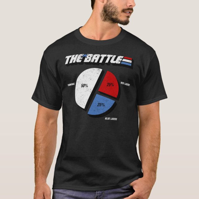 Camiseta Las Batallas Conociendo Láseres Azules Lasers Rojo (Anverso)