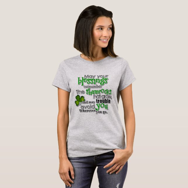 Camiseta Las Bendiciones Superan En Número A Los Shamrock (Anverso completo)