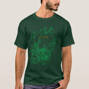 Camiseta las bicicletas llevan un estilo de vida verde