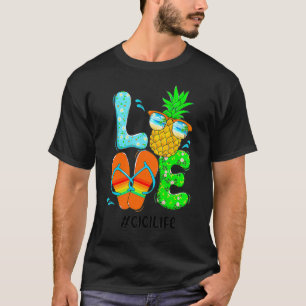 Camiseta Las bobinas de piña adoran el verano señora Prem