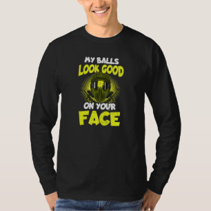 Camiseta Las Bolas Se Ven Bien En La Máscara De Paintball D