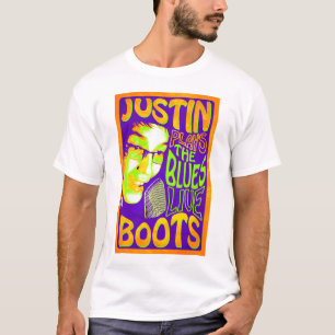 Camiseta Las botas de Justin juegan los azules