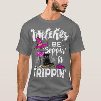 Camiseta Las brujas son Sippin N Trippin Halloween Beber Di