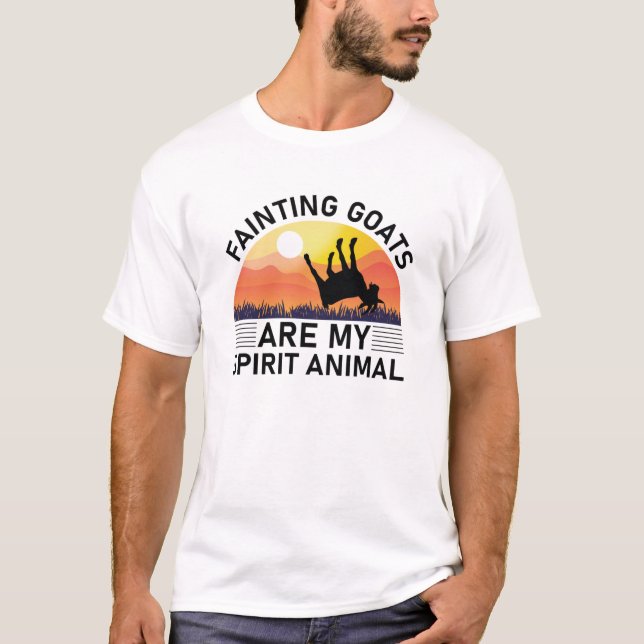 Camiseta Las cabras desmayadas son mi animal espiritual (Anverso)