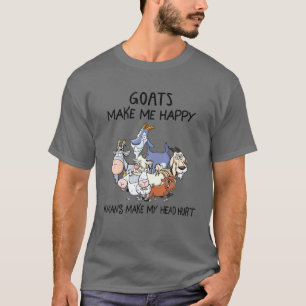 Camiseta Las cabras me hacen felices a los humanos hacen qu