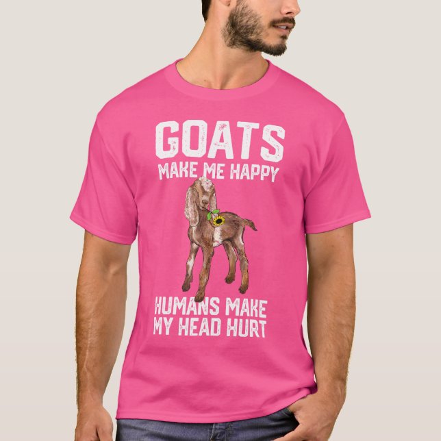 Camiseta Las Cabras Nubain Me Hacen Feliz A Los Humanos Hac (Anverso)