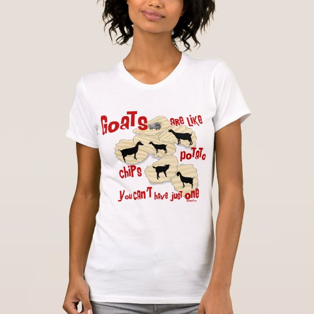 Camiseta Las cabras son como las patatas fritas (Anverso)