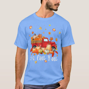 Camiseta Las calabazas de otoño imprimen un camión de la gr