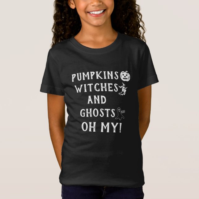 Camiseta Las Calabazas Funny Toman Fantasmas Oh Mi Negro Di (Anverso)