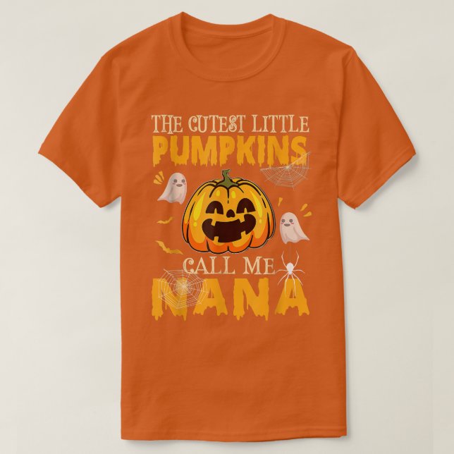Camiseta Las calabazas más lindas me llaman Nana Funny Hall (Diseño del anverso)