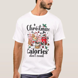Camiseta Las calorías de los navidades no cuentan Funny Ret