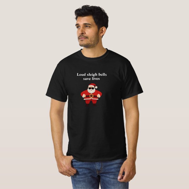 Camiseta Las campanas de trineo alto salvan vidas de los Na (Anverso completo)