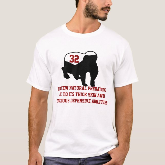 Camiseta Las capacidades defensivas feroces del tejón de (Anverso)