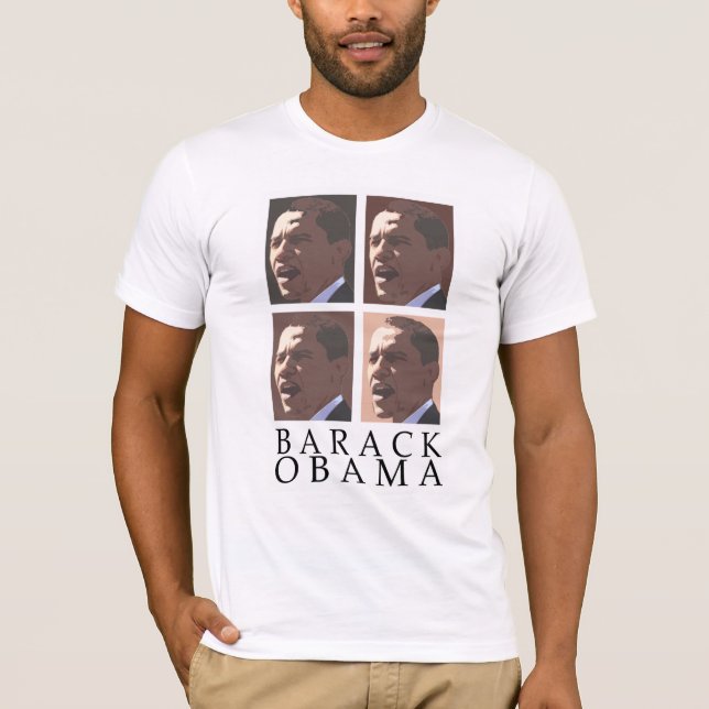 Camiseta Las caras de Barack Obama (Anverso)