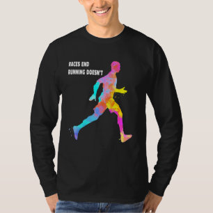 Camiseta Las carreras terminan corriendo No Cita Corredor d