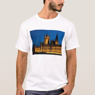 Camiseta Las Casas del Parlamento de noche en la ciudad de