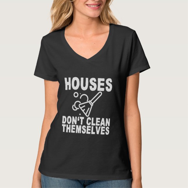Camiseta Las casas no se limpian (Anverso)
