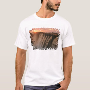 Camiseta Las cataratas Victoria con el sol en horizonte,