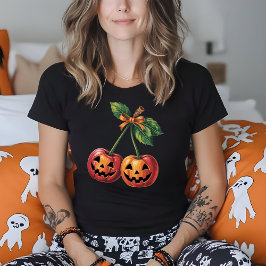Camiseta Las cerezas de calabaza de Halloween caen en Coque
